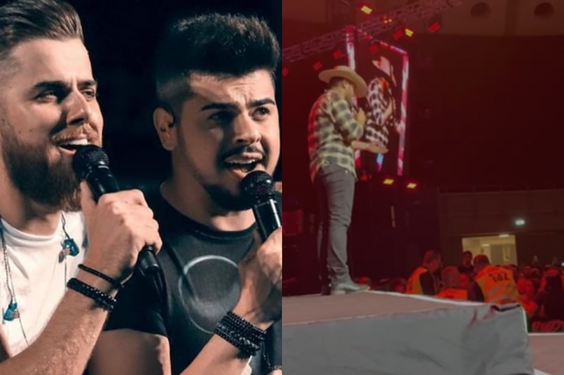 Confusão em show de Zé Neto e Cristiano acaba na delegacia; assista - Show de Zé Neto e Cristiano em Portugal termina em confusão