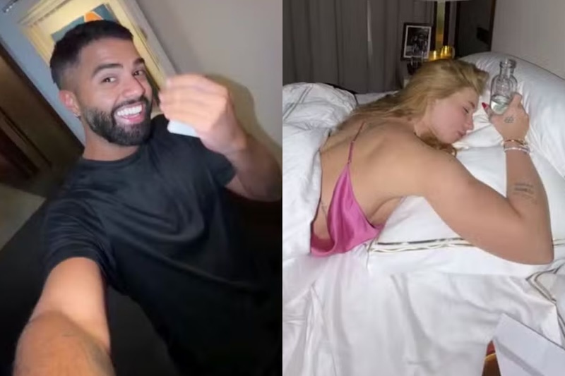 Amigo de Virginia “invade” quarto e flagra decoração romântica. - Invasão divertida revela surpresa romântica no quarto do casal